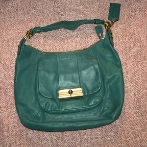 Coach Kristin Jade Teal Hobo